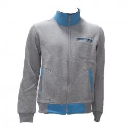 Gri-Mavi Fermuarlı Sweatshirt