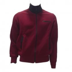 Kırmızı Fermuarlı Sweatshirt