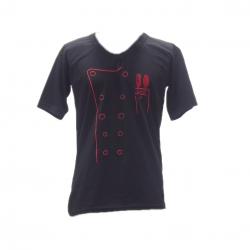 Siyah-Kırmızı Chef Tshirt