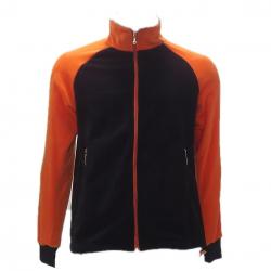 Siyah-Turuncu Fermuarlı Sweatshirt